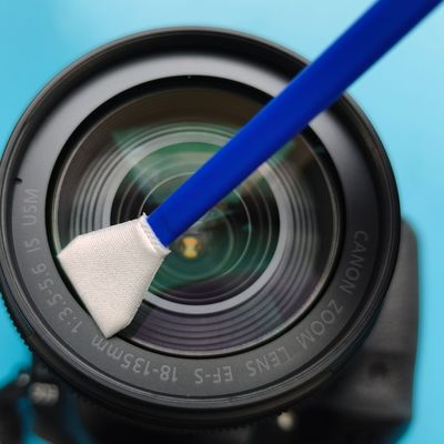 Individual Wrapped Microfiber Cleaning Swab Double Ended Sensor Swab APS-C Camera Cleaning Swab  with Blue Handle