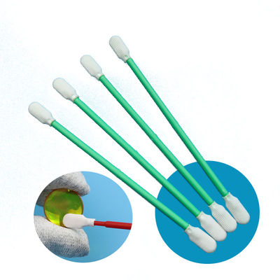 Lint Free Paddle Head ESD Cleanroom Swab Optical Cleaning Polyester Swab with Double Heads