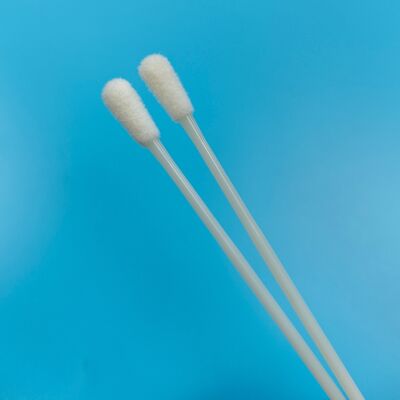 146mm Disposable ABS Stick Flocked Nylon Surface Sampling Swab Flu Test Swab Oral Specimen Collection Swab Sterile