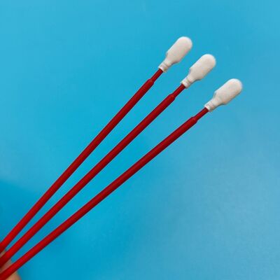 761 Lint Free Red Handle Microfiber Swab Car Cleaning Detailing Swab Cleanroom Polyester Swab for Semiconductor Cleaning