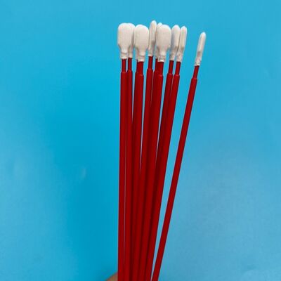 761 Lint Free Red Handle Microfiber Swab Car Cleaning Detailing Swab Cleanroom Polyester Swab for Semiconductor Cleaning