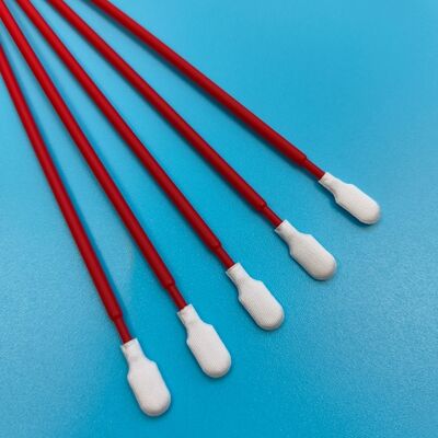 761 Lint Free Red Handle Microfiber Swab Car Cleaning Detailing Swab Cleanroom Polyester Swab for Semiconductor Cleaning