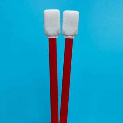 714 Lint Free Red Handle Car Cleaning Detailing Swab Microfiber Swab Cleanroom Polyester Swab for Surface Cleaning