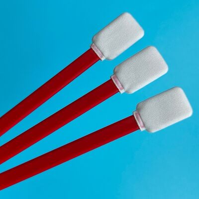 714 Lint Free Red Handle Car Cleaning Detailing Swab Microfiber Swab Cleanroom Polyester Swab for Surface Cleaning