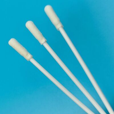 8cm Disposable White PP Stick Sterile Foam Tip Swab Surface Sampling Swab Oral Swab Specimen Collection Swab with Individual Packing