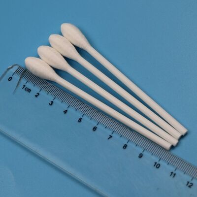 100mm Rigid PP Stick Big Round Head Cotton Bud Medical Qtips Cotton Swab Applicator for Laboratory