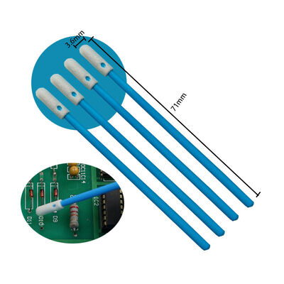 742 Lint Free Blue Handle 3.6mm Precision Sponge Swab Electronics Cleaning Foam Tip Detailing Swab for Cleanroom