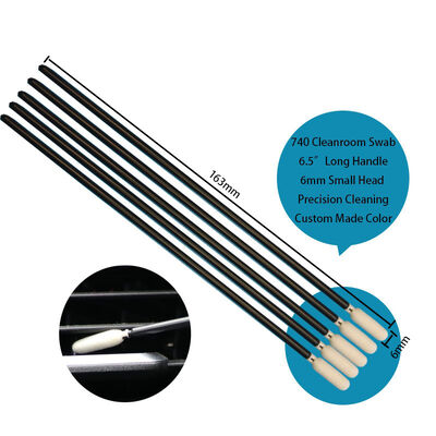 TX740 Lint Free 6.5" Extra Long Handle Precision Sponge Detailing Swab Printer Cleaning Foam Swab for Car Cleaning