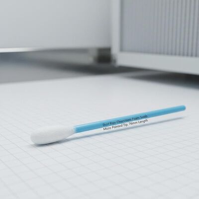 Dust Free Cleanroom Foam Swab with Micro Pointed Tip for Electronic Cleaning 76mm Length