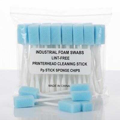 Pp Stick Sponge Chips Industrial Foam Swabs Lint Free Printerhead Cleaning Stick