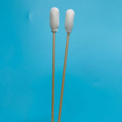 720 Biodegradable Wooden Stick Foam Cover Cotton Cleanroom Swab Foam Swab Applicator with Wooden Stick 
