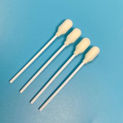 Disposable White PP Stick Foam Cover Cotton Sponge Stick Foam Tip Swab for Medical Testing