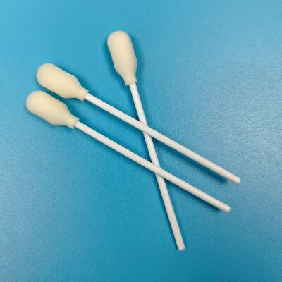 Disposable White PP Stick Foam Cover Cotton Sponge Stick Foam Tip Swab for Medical Testing