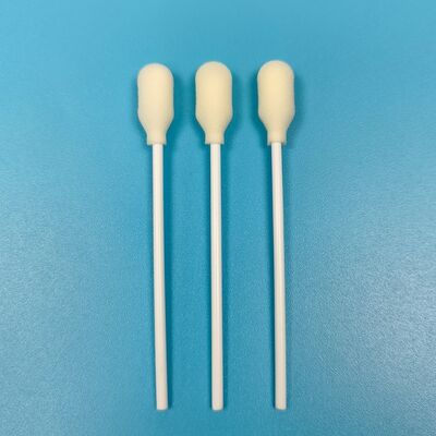 Disposable White PP Stick Foam Cover Cotton Sponge Stick Foam Tip Swab for Medical Testing