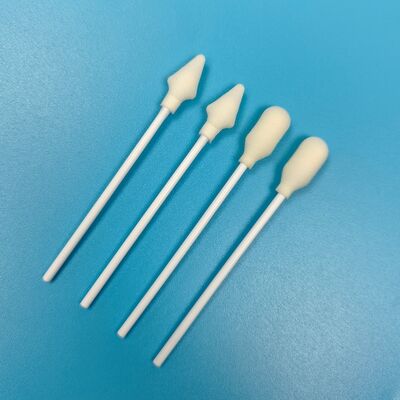 Disposable White PP Stick High Absorbency Foam Cover Cotton Head Sponge Swab Medical FArrow Tip Foam Swab for Laboratory