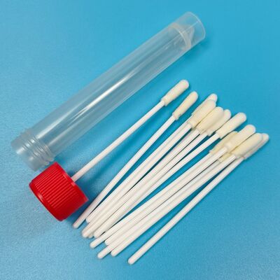 8cm Disposable White PP Stick Sterile Foam Tip Swab VTM Kit Flu Test Oral Swab Environmental Testing Swab Surface Sampling Swab