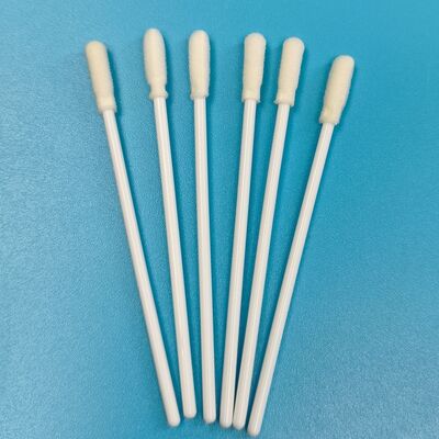 8cm Disposable White PP Stick Sterile Foam Tip Swab VTM Kit Flu Test Oral Swab Environmental Testing Swab Surface Sampling Swab