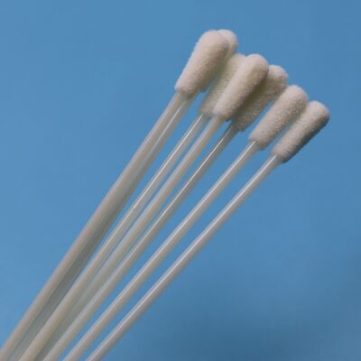 145mm ABS Stick Flocked Nylon Sterile Swab Flu Test Sampling Swab Oral Specimen Collection Swab without Breaking Point