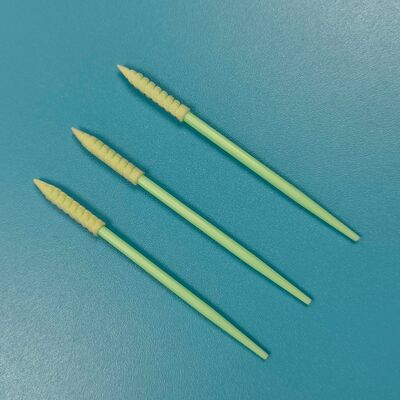 752 Rigid PP Stick Long Spiral Pointed Sponge Stick Detailing Swab Precision Cleaning Foam Tip Swab for Cleanroom