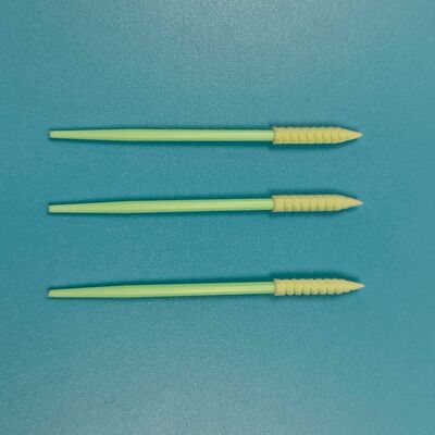 752 Rigid PP Stick Long Spiral Pointed Sponge Stick Detailing Swab Precision Cleaning Foam Tip Swab for Cleanroom