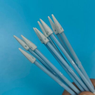 Lint Free Blue Handle 3.6mm Mini Pointed Sponge Swab Car Cleaning Detailing Swab Precision Cleaning ESD Foam Swab for Cleanroom