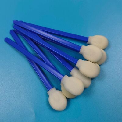 708 Lint Free Blue Handle Big Round Head Cleanroom Sponge Swab Car Cleaning Detailing Swab Car Cleaning Foam Swab for Printer Cleaning 