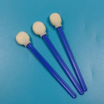 708 Lint Free Blue Handle Big Round Head Cleanroom Sponge Swab Car Cleaning Detailing Swab Car Cleaning Foam Swab for Printer Cleaning 