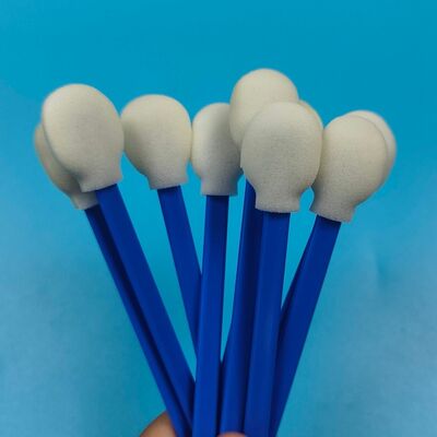 708 Lint Free Blue Handle Big Round Head Cleanroom Sponge Swab Car Cleaning Detailing Swab Car Cleaning Foam Swab for Printer Cleaning 