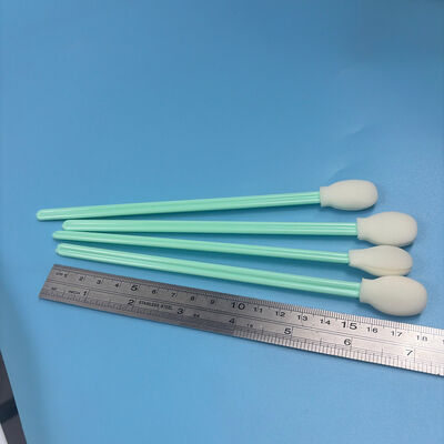 180mm Round Sponge Swab - Green Handle, 50pcs - for AC Vents, Dash Crevices, Seat Tracks & Defroster Grilles - Automotive