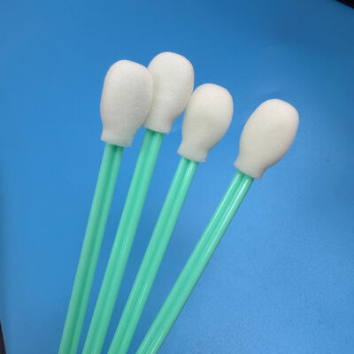 180mm Round Sponge Swab - Green Handle, 50pcs - for AC Vents, Dash Crevices, Seat Tracks & Defroster Grilles - Automotive
