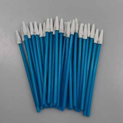 Blue Handle Lint Free Swab Mini Pointed Polyester Swab Precision Cleaning Swab for Cleanroom