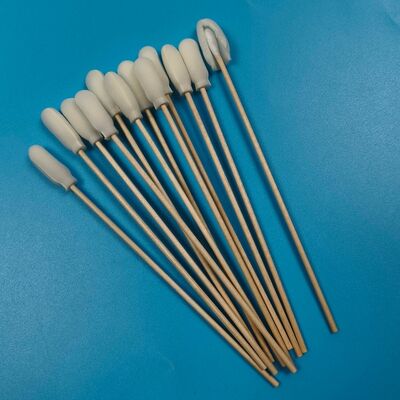 720 High Absorbency Foam Cover Cotton Cleanroom Swab for Lab Lint ree Sponge Foam Swab with Wooden Stick 