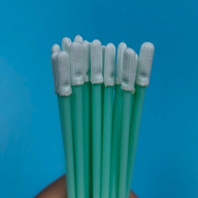 TX758 Lint Free Small Flat Cleanroom Swab Semiconductor Cleaning ESD Polyester Swab Pecision Cleaning Swab