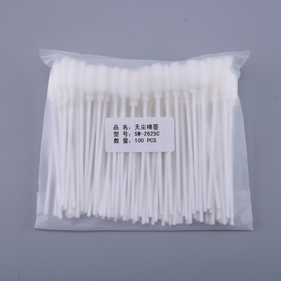 Sponge Foam Cleaning Swabs , Sterile Lint Free Cotton Swabs 140 Mm Total Length