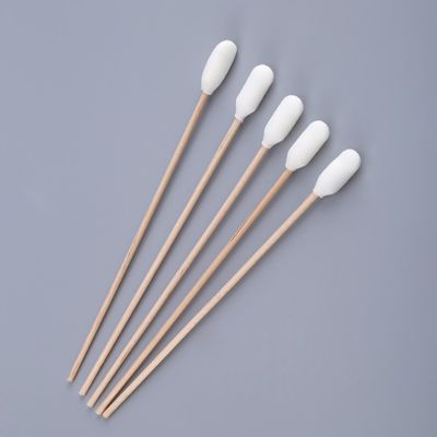 Dual-Protection Surface-Safe Swab: Wood Stick with Foam-Encased Cotton Core for Scratch-Free Industrial Cleaning
