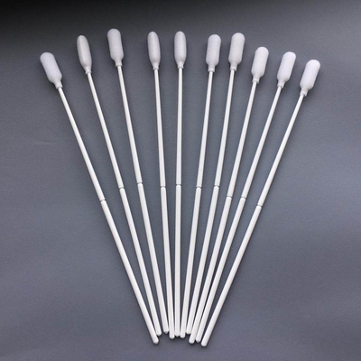 Disposable Oral Foam Swabs , Medical Foam Swabs With White PP Stick