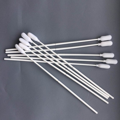 Disposable Oral Foam Swabs , Medical Foam Swabs With White PP Stick