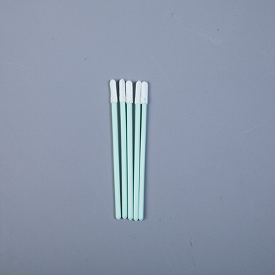 TX743B Micro Cotton Swabs Stick , Fabric Swabs White Head Green Stick