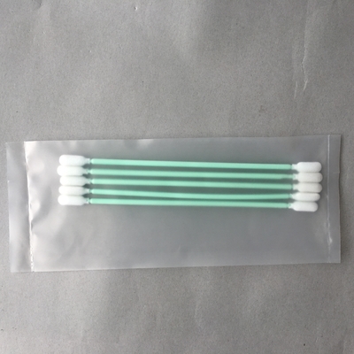 TX740B Cleanroom Q Tips , Cotton Cleaning Swabs Green Stick For PCB Cleaning