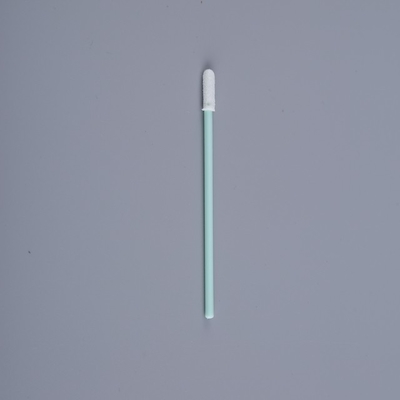 Semiconductor Cleaning Anti Static Swabs Thin Head White Foam Green Stick