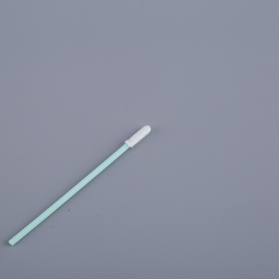 Semiconductor Cleaning Anti Static Swabs Thin Head White Foam Green Stick