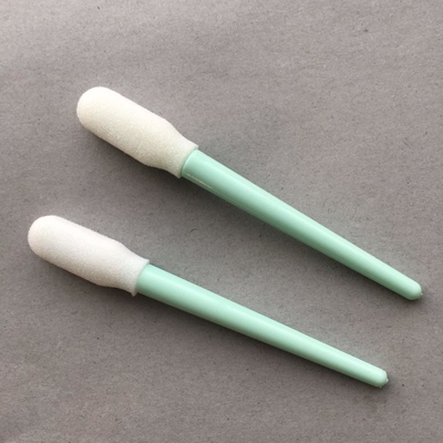 Open Cell Foam Cleaning Swabs Green Stick 100 Pcs / Bag For Keyboard / Keypad