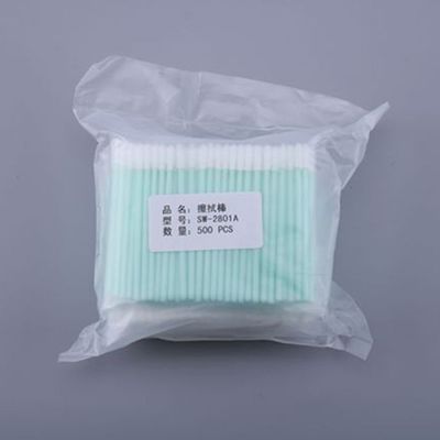 Double Layer Polyester Cleanroom Swab with ESD-Safe Polypropylene Handle Packed in ISO Class 4 Cleanroom