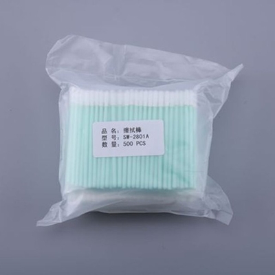 Lab Double Layer Polyester Swab , Clean Room Cotton Swabs Plastic Sticks