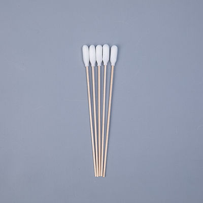 Disposable Wooden Swab with 100% Pure Cotton and Sponge Head for Gynecological Examination (150mm Length)