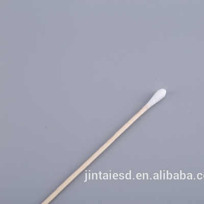 Disposal Wood Long Stick Cotton Swabs , Sterile Medicated Cotton Swabs