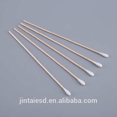 Disposal Wood Long Stick Cotton Swabs , Sterile Medicated Cotton Swabs
