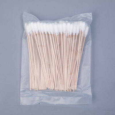 Disposable Wooden Swab with 100% Pure Cotton and Sponge Head for Gynecological Examination (150mm Length)