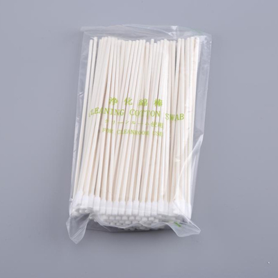 Pure Cotton Bud Swab Flat Head , Long Cotton Swabs Sterile Easy To Use
