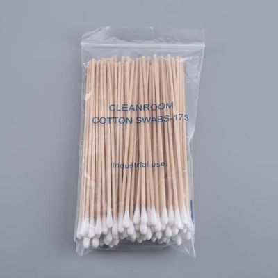 Household Wood Stick Cotton Swabs , 100 Pcs / Bag Cosmetic Cotton Swabs